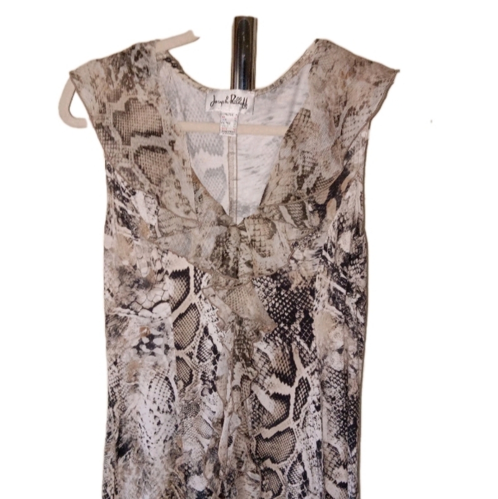 Joseph Ribkoff Snake Print Knee Length Sleeveless Dress 8 - Picture 3 of 8